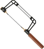 TOOLCOOL Coping Saw for Woodworking Aluminum Alloy Frame Hardwood Hex Handle Handsaw with 15T 18T 24T High Speed Steel Saw Blades