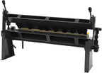 24" Pan and Box Brake, W-2420A Industrial Metal Bender &Sheet Metal Pan Blue with Removeable Fingers 0-135° Bending Precision