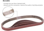 1/2 Inch x 18 Inch Sanding Belts, 8 Each of 60/80/120/180/240 Grits, Belt Sander Tool for Woodworking, Metal Polishing, 40 Pack Aluminum Oxide Sanding Belt