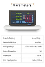 3-Axis Digital Readout Display, Linear Magnetic Scale Kit for Milling Machine (10“x16 x14 3 Axis DRO)