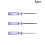 Fielect 3pcs Voltage Tester Voltage Detector Pen Circuit Tester Tool Flat-Blade Slotted Screwdriver Test Pen JRDB-936 AC/DC 100-500V Purple Clear