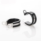 LOKMAN 20 Pack 1-1/2 Inch Stainless Steel Cable Clamp, Rubber Cushioned Insulated Clamp, Conduit Wire Holder Strap Clips for Tube, Pipe or Wire Cord Installation