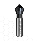 Countersink Drill Bit, TiAlN Coated M35 Cobalt 82 Degree Point Angle, 3/8" Round Shank, 1/2" Body Diameter Counter Sinker Drill Bits for Metal Wood Copper Plastic Resin