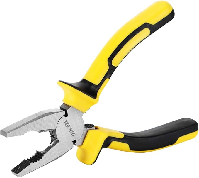 DOWELL Lineman's Pliers - 8 Inch Combination Pliers with Cutter, Nickel Chromium Steel Construction, Professional Handle