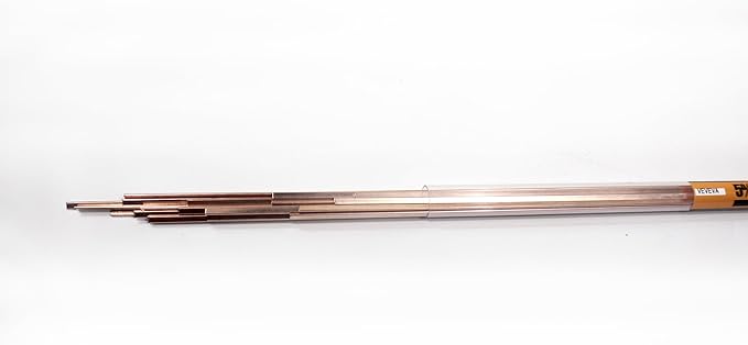 Brazing Rods Phosphor Copper 15% Silver Nitrate Sticks Copper Solder Kit Alloys Flat Industry Welding Rods for Air-conditioners, Refrigerators Pipe Gas and Freezers Storage HVAC(15% Silver Bcup-5)