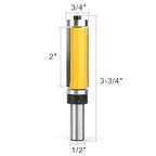 2-Inch Flush Trim Top and Bottom Bearing Router Bit 1/2-Inch Shank