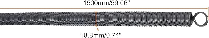 MECCANIXITY Spring Tube Bender OD 18.8mm/0.74" Steel Spring Pipe Bending Tubes 1500mm/59.06" Long for 3/4" PVC Pipe(ID 20mm) in Home Renovations,Electrician Wiring Bending(insert-pipe use)