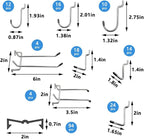 258PCS Pegboard Hooks, Pegboard Accessories Organizer Kit, Pegboard Set for Tools,1/8 and 1/4 inch Pegboard Hooks Assortment, Peg Board Hooks, Peg Board Bins, Peg Locks
