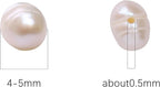 Natural Pearl Beads Potato 4-5mm White Freshwater Cultured Loose Gemstone Beads for DIY Jewelry Making 13.8''/Strand HQ