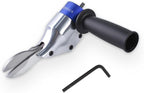 360° Pivoting Drill Metal Shear Attachment, Professional Power Tool Accessory for Cordless & Corded Drills, Heavy-Duty Metal Cutter for Iron, Aluminum & Copper Sheets with Adjustable Handle- B