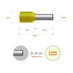 Fidioto 1000pcs Wire Ferrules Terminals Kit, AWG 10 Terminal Connector Wire Insulated Cord Pin Ends Terminals for Electric, Industrial, Chemical Industry, Power Control System, etc.