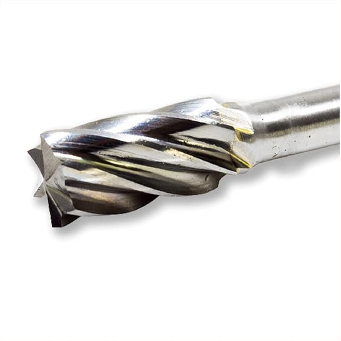 Benchmark Abrasives Ball Shape Premium Tungsten Carbide Burr with 1/4 Inch Shank Aluminum Cut Rotary Tool, Engraving Tool for Non-Metals Shaping Carving (SB-3NF)