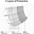 3-Ply Disposable Face Masks, Soft on Skin, Pack of Blue Masks with Elastic Earloops (500 Masks)