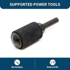 Benchmark Abrasives 3/4" x 1" Rubber Expanding Drum Sander with 1/4" Mandrel, Spiral Bands Rotary Sander Attachment for Drill & Die Grinder, Metal Polishing, Sanding Shaping - Sanders for Woodworking