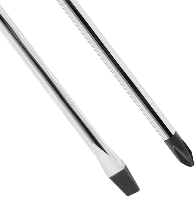 Piutouyar Magnetic Screwdriver Set 2 PCS, 3 Inch Steel Shaft Magnetic 5mm Phillips and Flat Head Tips Screwdriver for Computer Repairing, Automobile Tools and Home Appliances