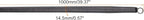 MECCANIXITY Spring Tube Bender OD 14.5mm/0.57" Steel Spring Pipe Bending Tubes 1000mm/39.37" Long for 1/2" PVC Pipe(ID 16mm) in Home Renovations,Electrician Wiring Bending(insert-pipe use)