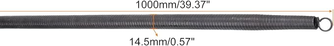 MECCANIXITY Spring Tube Bender OD 14.5mm/0.57" Steel Spring Pipe Bending Tubes 1000mm/39.37" Long for 1/2" PVC Pipe(ID 16mm) in Home Renovations,Electrician Wiring Bending(insert-pipe use)