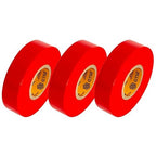 GTSE Red Electrical Tape, 3-Pack – Waterproof, Industrial Grade Vinyl, 3/4 in x 66ft– Strong Self-Adhesive PVC Electric Tape for Wire Insulation, 7 Mil, 600V – UL/CSA Listed