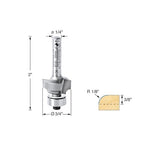 Amana Tool - 49496 Carbide Tipped Corner Round 1/8 Radius x 3/4 Dia x 3/8 x 1/4" Shank
