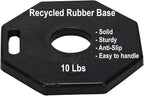 CJ Safety 44" Orange PE Delineator Post Cone, 44" Height Post, 10 lbs Recycled Rubber Black Base, 10" Reflective Band (Set of 6)