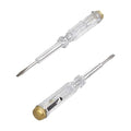 Fielect 2pcs Tester Screwdriver, Voltage Detector Pen Light Circuit Tester Electric Test Pen Screwdriver AC/DC 100-500V