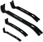 4-Pack Pry Bar Set 5-1/2"/7-1/2"/9-1/2"/15" Mini Nail Puller Crowbar,Utility Heavy Duty Claw Bar,High-Carbon Steel Crow Bar Tool for Woodworking,Prying,Lifting,Pulling