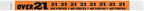 200 WristCo Over 21 Neon Orange Tyvek Wristbands for Events - ¾” x 10” - Waterproof Recyclable Comfortable Tear Resistant Paper Bracelets Wrist Bands for Concerts Festivals Admission Party