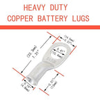 8Pcs 8 AWG 3/8" Stud and 8Pcs 8 AWG 5/16" Stud Heavy Duty Tinned Copper Wire Lugs with 16Pcs Heat Shrink Tubing Ring Terminals 8 Gauge Battery Cable Ends Bare Copper Eyelets