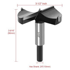 ASNOMY 3-1/2" Inch Carbide Forstner Drill Bit, Carbide Tipped Forstner Bit for Hard Wood, Wood Drilling Hole Saw Set Woodworking Hinge Cutter Tool Kits for Wood Plastic Plywood