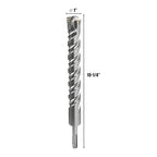 CSOOM SDS Plus Rotary Hammer Drill Bit 1"x10.24", Professional Concrete Drill Bit for Concrete, Brick, Stone and Cement Walls
