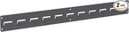 Akro-Mils 30632 Heavy Duty Wall Mount Garage Storage Steel Louvered Rail | Wall Storage Bin Hanging Organizer System for AkroBins, 32-Inch W x 3-Inch H, 2-Pack, Grey