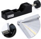 Universal Spark Plug Gap Tool with 32 Blades Steel Feeler Gauge for Most 10mm 12mm 14mm 16mm Spark Plugs Black