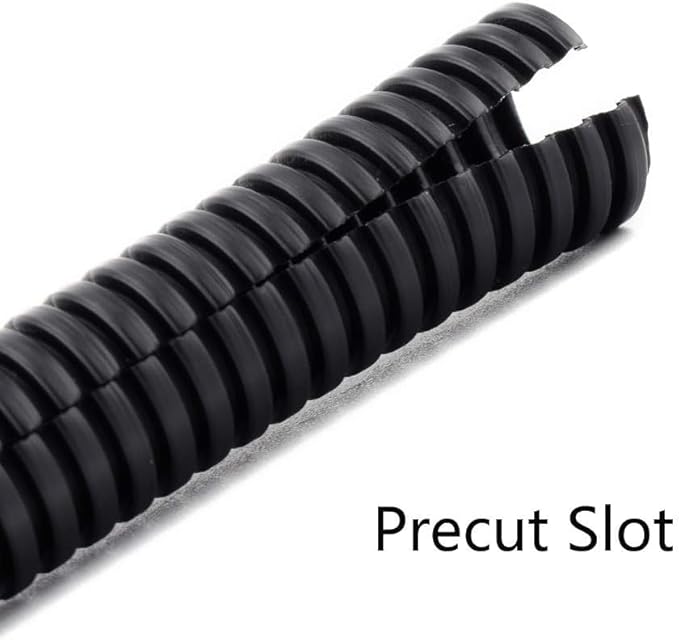 ZhiYo 50FT 3/4” Wire Loom Split Tubing Auto Wire Conduit Flexible Cover | High Temperature Heat Resistant -40F to 257F | Plastic Cover for Electrical Wires & Cables