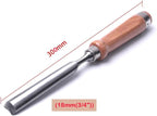 Atoplee Wood Carving Gouge Chrome Vanadium Steel Semi-Circular Carpenter Woodworking Chisel (18mm(3/4"))