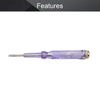 Fielect 2pcs Circuit Tester, Voltage Tester Pen Screwdriver Electric Test Detector, Slotted Screwdriver Test Pen 100-500V