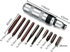 1/2" Hand Manual Reversible Impact Driver Set Extractor-12 PCS Impact Screwdriver S2 Steel Much More Durable Disengage Rusted Fasteners or Frozen Bolts Manual Impact Driver, PRO