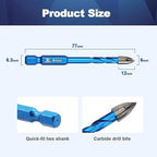 Masonry Drill Bit BRSCHNITT 10pcs Carbide Tips Concrete Drill Bit Set for Pots Bottles Ceramic Tile Glass Brick Ceramic Hex Shank