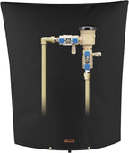 Backflow Preventer Pipe Insulation Cover (5°F) - Irrigation Sprinkler Valve Insulated Pouch - Water Well Pump Cover - Sturdy 5 Layers for Winter Freeze Protection, 20" W x 26" H, Black