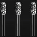 Carbide Burr Set 1/4" Shank SC-5 Die Grinder Bits Tungsten Double Cut Burr Bits (1/2" Cutter Dia X 1" Cutter Length) for Die Grinder Kits Metal Grinding Drilling Polishing (3pcs)