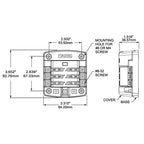 Blue Sea Systems 5033 ST Blade Fuse Block 6 Way Circuits, 100 Amps