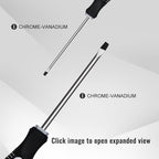 Flat Head Screwdriver Set (5 Pack in the Following Sizes - 1/16", 1/8", 3/16", 1/4", 5/16") Slotted Screwdrivers with Magnetic Tips & Soft Ergonomic Handle - Standard & Precision Flathead Screwdrivers
