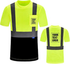 AYKRM Safety T Shirt Reflective High Visibility hi vis Long Sleeve T Shirt (XS-6XL)