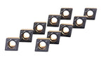 Accusize Industrial Tools Carbide Inserts Cvd Coating Ccmt 432 Black/Yellow, 10 Pcs/Package, 2200-1020x10
