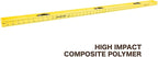 Mayes 10102 Polystyrene 4ft Level, 48 Inch Level Made in the USA, Contractor, Plumber, and Carpenter Tools, Impact Resistant Frame, Three Vials, Accurate to .001 Inch, Won’t Scratch Work Surfaces