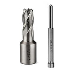OSCARBIDE 1/2"x1" Annular Cutter,3/4 inch Weldon Shank,1/2 inch Cutting Diameter,1 inch Depth of Cut,2 Flat Mag Drill Bit with Pilot Pin for Magnetic Drill Press,1 Piece