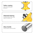 WSOOX 5PCS Bullnose Beading Router Bits with 1/4-Inch Shank Carbide-Tipped Corner Beading Bits Set Radius:1/4",3/8",1/2",5/8",3/4"