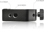 Universal C-Clamp Aluminum Support Clamp Desktop Mount Holder Stand with 1/4" and 3/8" Thread Black(1 Pc)