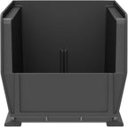 Akro-Mils 30234 AkroBins Plastic Storage Bins, Space-Saving Stackable Bins for Garage, Pantry, Craft Organization, 15-" x 5-" x 5-", Black, 12-Pack