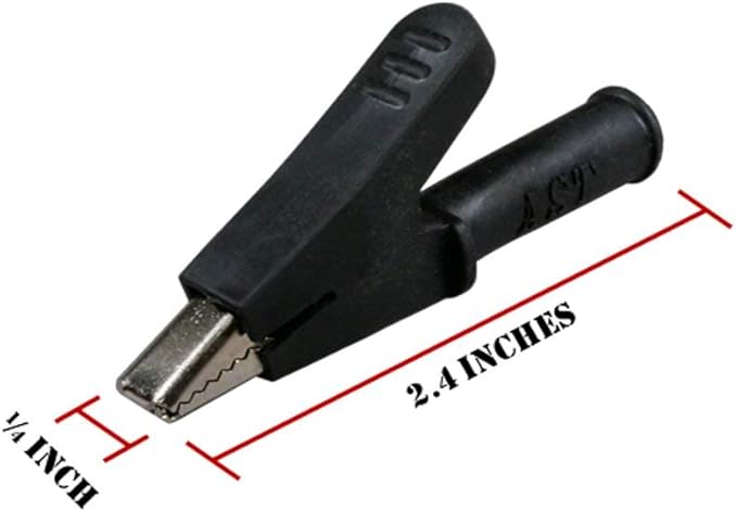 Test Lead SILICONE Alligator Clip Heavy Duty to Alligator Clip Heavy Duty (10 ft)