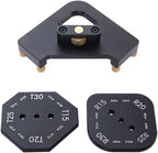 8 in 1 Aluminum Alloy Corner Radius Routing Templates Aluminium Alloy Router Templates for for Trimmer R10 R15 R20 R30, T15 T20 T25 T30 Half Round Corner Radius Quick-jig